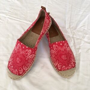 Red Paisley Espadrilles